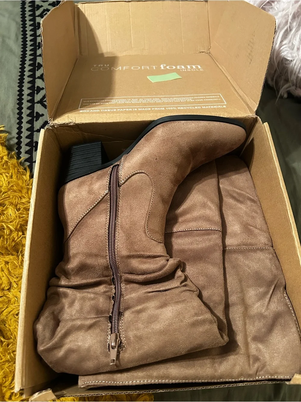 Journee Collection Zivia Over The Knee Wide Calf Taupe Boots